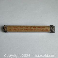 MaxSold Auction: WW2 Solider Souvenir Ash Rain Mount of Vesuvius, March 1944 Italy  - Toronto (Ontario, Canada) SELLER MANAGED Reseller Online Auction -  Crouse Road (STORAGE)