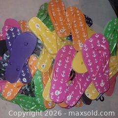 MaxSold Auction: Lot of 32 Pairs New Flip Flops – Sizes S–XL Assorted Colors - Tillsonburg (Ontario, Canada) SELLER MANAGED Reseller Online Auction -  Wilson Avenue