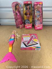 MaxSold Auction: 1980s Barbie Dolls Lot of 3 NIB + 1 Loose Mermaid + 1  Fashion Creator Pen NIB digi-art - Los Angeles (California, USA) SELLER MANAGED Estate Sale Online Auction -  Troost Avenue (STORAGE)