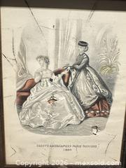 MaxSold Auction: Framed Godey's Americanized Paris Fashions, dating to 1859 - Los Angeles (California, USA) SELLER MANAGED Estate Sale Online Auction -  Troost Avenue (STORAGE)