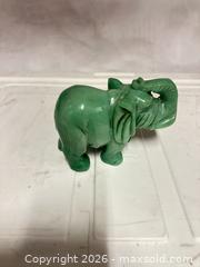 MaxSold Auction: Green Jade Elephant Figurine, Medium (6–12 in) - Los Angeles (California, USA) SELLER MANAGED Estate Sale Online Auction -  Troost Avenue (STORAGE)