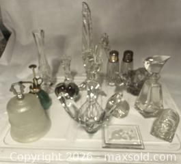 MaxSold Auction: Lot of 14 Assorted Glass and Crystal Pieces  - Los Angeles (California, USA) SELLER MANAGED Estate Sale Online Auction -  Troost Avenue (STORAGE)