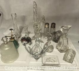 MaxSold Auction: Lot of 14 Assorted Glass and Crystal Pieces  - Los Angeles (California, USA) SELLER MANAGED Estate Sale Online Auction -  Troost Avenue (STORAGE)