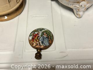 MaxSold Auction: Lot of 2 Antique Carafes and Lamp Finial Hand Colored - Los Angeles (California, USA) SELLER MANAGED Estate Sale Online Auction -  Troost Avenue (STORAGE)