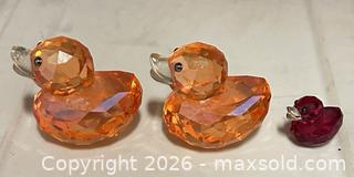 MaxSold Auction: Lot of 3 Swarovski Crystal "Happy Duck" figurines 2 Happy Chloe and 1 Happy Ruby - Los Angeles (California, USA) SELLER MANAGED Estate Sale Online Auction -  Troost Avenue (STORAGE)