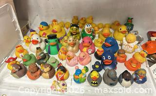 MaxSold Auction: Lot of 60+ Rubber Duckies and 1 Glass - Los Angeles (California, USA) SELLER MANAGED Estate Sale Online Auction -  Troost Avenue (STORAGE)