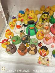 MaxSold Auction: Lot of 60+ Rubber Duckies and 1 Glass - Los Angeles (California, USA) SELLER MANAGED Estate Sale Online Auction -  Troost Avenue (STORAGE)