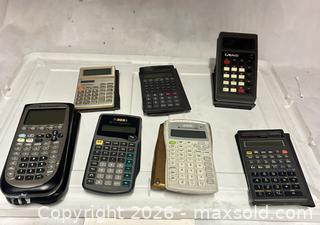 MaxSold Auction: Lot Of 7 Calculators  - Los Angeles (California, USA) SELLER MANAGED Estate Sale Online Auction -  Troost Avenue (STORAGE)
