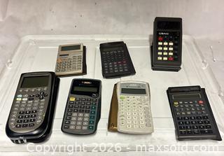 MaxSold Auction: Lot Of 7 Calculators  - Los Angeles (California, USA) SELLER MANAGED Estate Sale Online Auction -  Troost Avenue (STORAGE)