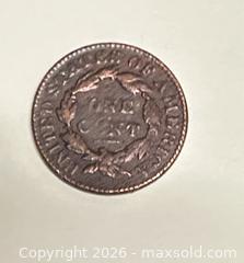 MaxSold Auction: United States Large Cent (Coronet/Braided Hair), c. 1831, Copper - Los Angeles (California, USA) SELLER MANAGED Estate Sale Online Auction -  Troost Avenue (STORAGE)