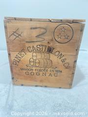 MaxSold Auction: Antique cognac 12 bottle wood crate      - Hamilton (Ontario, Canada) SELLER MANAGED Estate Sale Online Auction -  Chegwin Street