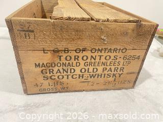 MaxSold Auction: Antique whiskey wood crate - Hamilton (Ontario, Canada) SELLER MANAGED Estate Sale Online Auction -  Chegwin Street