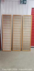 MaxSold Auction: 3 x Japanese-Style Shoji Folding Room Divider  - Toronto (Ontario, Canada) SELLER MANAGED Downsizing Online Auction - Bridgeland (STORAGE)