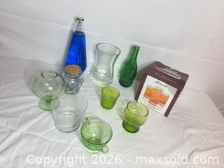 MaxSold Auction: Lot of 10+ Mixed Glassware: Vases, Drinkware & Decorative Bottles - Sunnyvale (California, USA) SELLER MANAGED Reseller Online Auction - Reseda Drive
