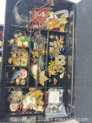 MaxSold Auction: Mixed Vintage Costume Jewelry Lot (50+): Brooches, Earrings, Necklaces, Rings - Sunnyvale (California, USA) SELLER MANAGED Reseller Online Auction - Reseda Drive