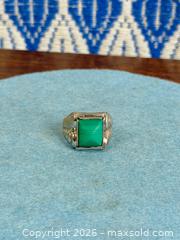 MaxSold Auction: Antique Malachite, Art Deco - Clark & Coombs Sterling Silver Men's Ring - Hamilton (Ontario, Canada) SELLER MANAGED Estate Sale Online Auction - Gertrude Street