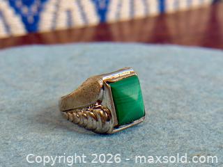 MaxSold Auction: Antique Malachite, Art Deco - Clark & Coombs Sterling Silver Men's Ring - Hamilton (Ontario, Canada) SELLER MANAGED Estate Sale Online Auction - Gertrude Street
