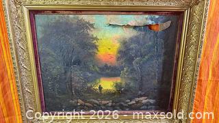 MaxSold Auction: Antique Original oil Painting on Canvas - Hamilton (Ontario, Canada) SELLER MANAGED Estate Sale Online Auction - Gertrude Street