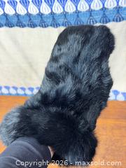 MaxSold Auction: Vintage Black Mink Fur Mittens - Plush Cuffs - Mid-Century - Hamilton (Ontario, Canada) SELLER MANAGED Estate Sale Online Auction - Gertrude Street