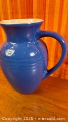 MaxSold Auction: Vintage Le Crueset Blue White Stoneware Pitcher - Hamilton (Ontario, Canada) SELLER MANAGED Estate Sale Online Auction - Gertrude Street
