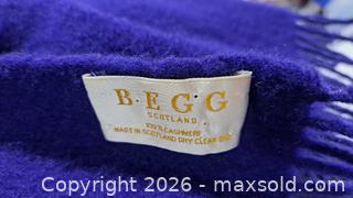 MaxSold Auction: BEGG Scotland 100% Cashmere Winter Scarf (Narrow Standard) - Markham (Ontario, Canada) SELLER MANAGED Downsizing Online Auction - Major Mackenzie Drive East