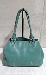 MaxSold Auction: Cole Haan Turquoise Leather Handbag - Markham (Ontario, Canada) SELLER MANAGED Downsizing Online Auction - Major Mackenzie Drive East
