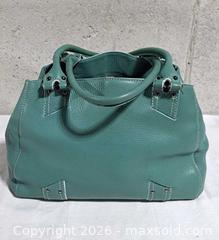 MaxSold Auction: Cole Haan Turquoise Leather Handbag - Markham (Ontario, Canada) SELLER MANAGED Downsizing Online Auction - Major Mackenzie Drive East