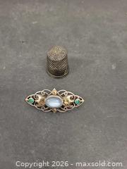 MaxSold Auction: Silver Thimble and Brooch - Surrey (British Columbia, Canada) PARTNER MANAGED Downsizing Online Auction - 16 Avenue