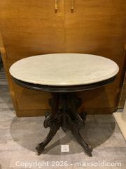 MaxSold Auction: Marble Top Vintage Table - Toronto (Ontario, Canada) SELLER MANAGED Charity/Fundraising Online Auction - High Park Gardens