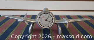 MaxSold Auction: Sarsaparilla Silver Aviation Desk Clock - Toronto (Ontario, Canada) PARTNER MANAGED Reseller Online Auction - Queen Street West