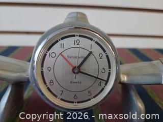 MaxSold Auction: Sarsaparilla Silver Aviation Desk Clock - Toronto (Ontario, Canada) PARTNER MANAGED Reseller Online Auction - Queen Street West