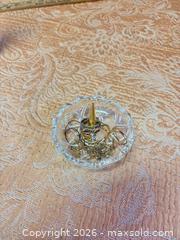MaxSold Auction: Cut Glass & Gold-Tone Ring Holder Jewelry Dish - Cobourg (Ontario, Canada) SELLER MANAGED Estate Sale Online Auction - King Street East (STORAGE)
