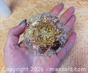 MaxSold Auction: Cut Glass & Gold-Tone Ring Holder Jewelry Dish - Cobourg (Ontario, Canada) SELLER MANAGED Estate Sale Online Auction - King Street East (STORAGE)