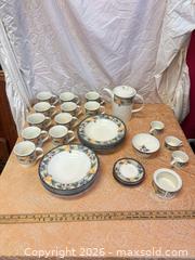 MaxSold Auction: Mikasa Garden Harvest (Intaglio) Ceramic Dinnerware & Tea Set - Cobourg (Ontario, Canada) SELLER MANAGED Estate Sale Online Auction - King Street East (STORAGE)