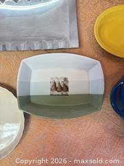 MaxSold Auction: Mixed Serveware Set: Enamel Dutch Oven, Ceramic Platters, Aluminum Tray - Cobourg (Ontario, Canada) SELLER MANAGED Estate Sale Online Auction - King Street East (STORAGE)