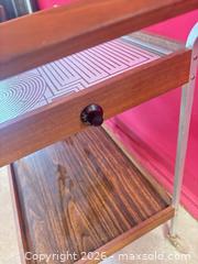 MaxSold Auction: Salton Mid-Century Modern Bar Cart with Heated Top - Cobourg (Ontario, Canada) SELLER MANAGED Estate Sale Online Auction - King Street East (STORAGE)