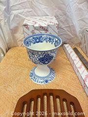 MaxSold Auction: Spode Blue and White Judaica Porcelain Serving & Ritual Set - Cobourg (Ontario, Canada) SELLER MANAGED Estate Sale Online Auction - King Street East (STORAGE)