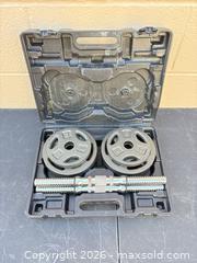 MaxSold Auction: Adjustable Dumbbell Set — 32 lb Unbranded - Decatur (Georgia, USA) SELLER MANAGED Reseller Online Auction - North Druid Hills Road (STORAGE)