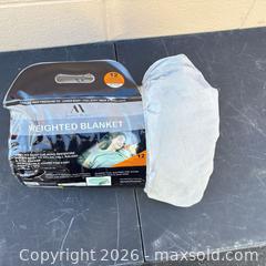 MaxSold Auction: Amélie Home 12 lb Light Gray Plush Weighted Blanket - Decatur (Georgia, USA) SELLER MANAGED Reseller Online Auction - North Druid Hills Road (STORAGE)