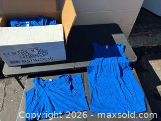 MaxSold Auction: Blank Fruit of The Loom tank tops Royal blue  - Decatur (Georgia, USA) SELLER MANAGED Reseller Online Auction - North Druid Hills Road (STORAGE)