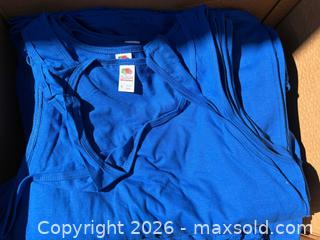 MaxSold Auction: Blank Fruit of The Loom tank tops Royal blue  - Decatur (Georgia, USA) SELLER MANAGED Reseller Online Auction - North Druid Hills Road (STORAGE)