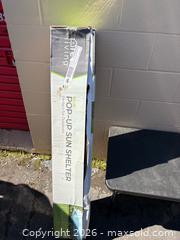 MaxSold Auction: Blue Pop-up Sun Shelter 8 x 10 - Decatur (Georgia, USA) SELLER MANAGED Reseller Online Auction - North Druid Hills Road (STORAGE)
