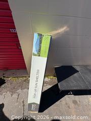 MaxSold Auction: Blue Pop-up Sun Shelter 8 x 10 - Decatur (Georgia, USA) SELLER MANAGED Reseller Online Auction - North Druid Hills Road (STORAGE)