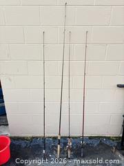 MaxSold Auction: Lot of 4 Fishing Rods, Approx. 6–7 ft - Decatur (Georgia, USA) SELLER MANAGED Reseller Online Auction - North Druid Hills Road (STORAGE)