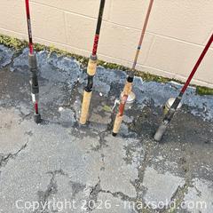 MaxSold Auction: Lot of 4 Fishing Rods, Approx. 6–7 ft - Decatur (Georgia, USA) SELLER MANAGED Reseller Online Auction - North Druid Hills Road (STORAGE)