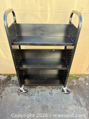 MaxSold Auction: Sandusky 4-Shelf Metal Utility Cart with Swivel Casters - Decatur (Georgia, USA) SELLER MANAGED Reseller Online Auction - North Druid Hills Road (STORAGE)