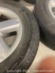 MaxSold Auction: Nokian 225/60R16 M+S Tires on Nissan 16” OEM Alloy Wheels – Set of 4 - Vancouver (British Columbia, Canada) SELLER MANAGED Reseller Online Auction - East 7th Avenue (STORAGE)