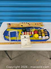 MaxSold Auction: Sportcraft Croquet Set With Mallets, Balls & Carry Bag – Complete Outdoor Lawn Game  - Vancouver (British Columbia, Canada) SELLER MANAGED Reseller Online Auction - East 7th Avenue (STORAGE)