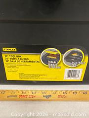 MaxSold Auction: Stanley 24” Plastic Tool Box with Top Organizers - Vancouver (British Columbia, Canada) SELLER MANAGED Reseller Online Auction - East 7th Avenue (STORAGE)