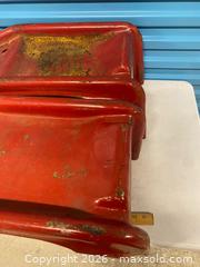 MaxSold Auction: Vintage Heavy Duty Steel Car Ramps Pair Red Automotive Service Ramps  - Vancouver (British Columbia, Canada) SELLER MANAGED Reseller Online Auction - East 7th Avenue (STORAGE)